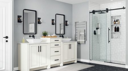 FLAGLER CABINET COMPANY, Free Design Consultation, WHITE GREY BATHROOM